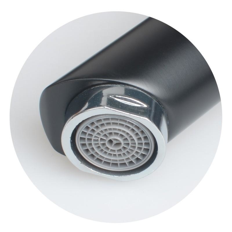 Hoge badkamerkraan - wastafelkraan - 31 cm hoog - zwart