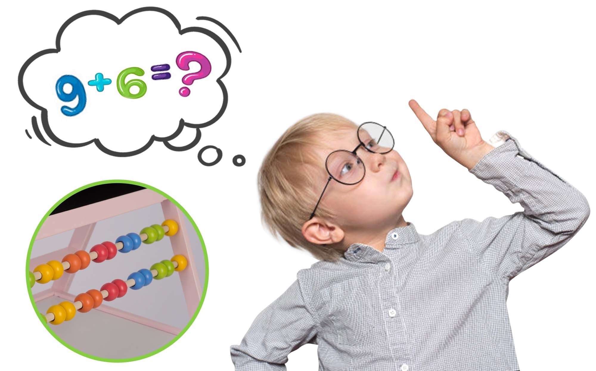 Krijtbord en magnetisch tekenbord - met telraam & schrijfgerei - roze