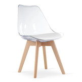 Mark design eetkamerstoel -  set van 4 - transparante zitting