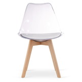 Mark design eetkamerstoel -  set van 4 - transparante zitting