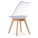 Mark design eetkamerstoel -  set van 4 - transparante zitting