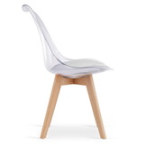 Mark design eetkamerstoel -  set van 4 - transparante zitting