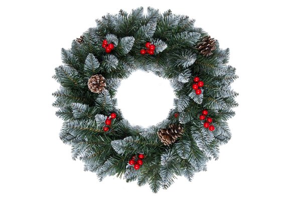 Kerstkrans voordeur - krans - 40 cm - met dennenappels