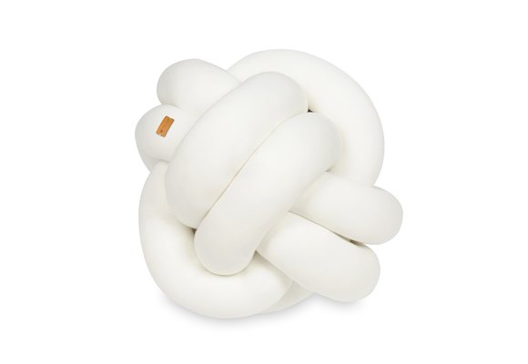 Knoopkussen - knot kussen - sierkussen - decoratie kussen - 35x35cm - creme
