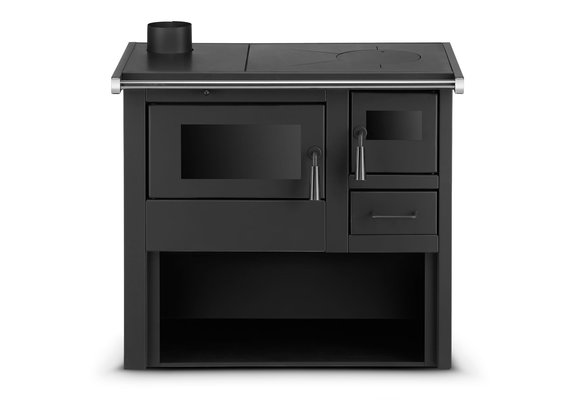 Houtkachel met oven - staal - vrijstaand - 8kw - tot 80m2