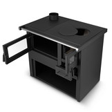 Houtkachel met oven - staal - vrijstaand - 8kw - tot 80m2