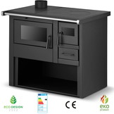 Houtkachel met oven - staal - vrijstaand - 8kw - tot 80m2