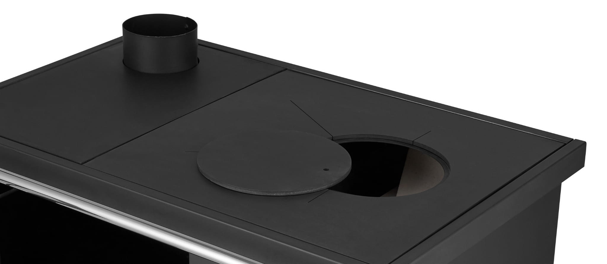 Houtkachel met oven - staal - vrijstaand - 8kw - tot 80m2