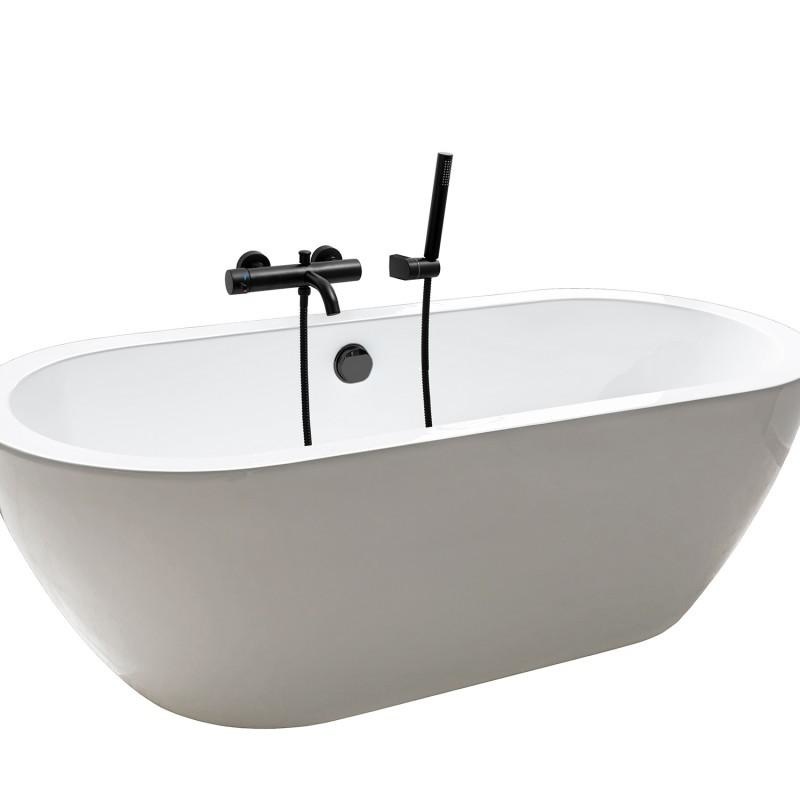 Badkraan - met handdouche - mat zwart - wandmontage