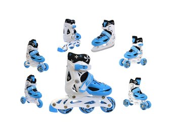 Skeelers kind - schaatsen - 4-in-1 - mt 26-29 - blauw