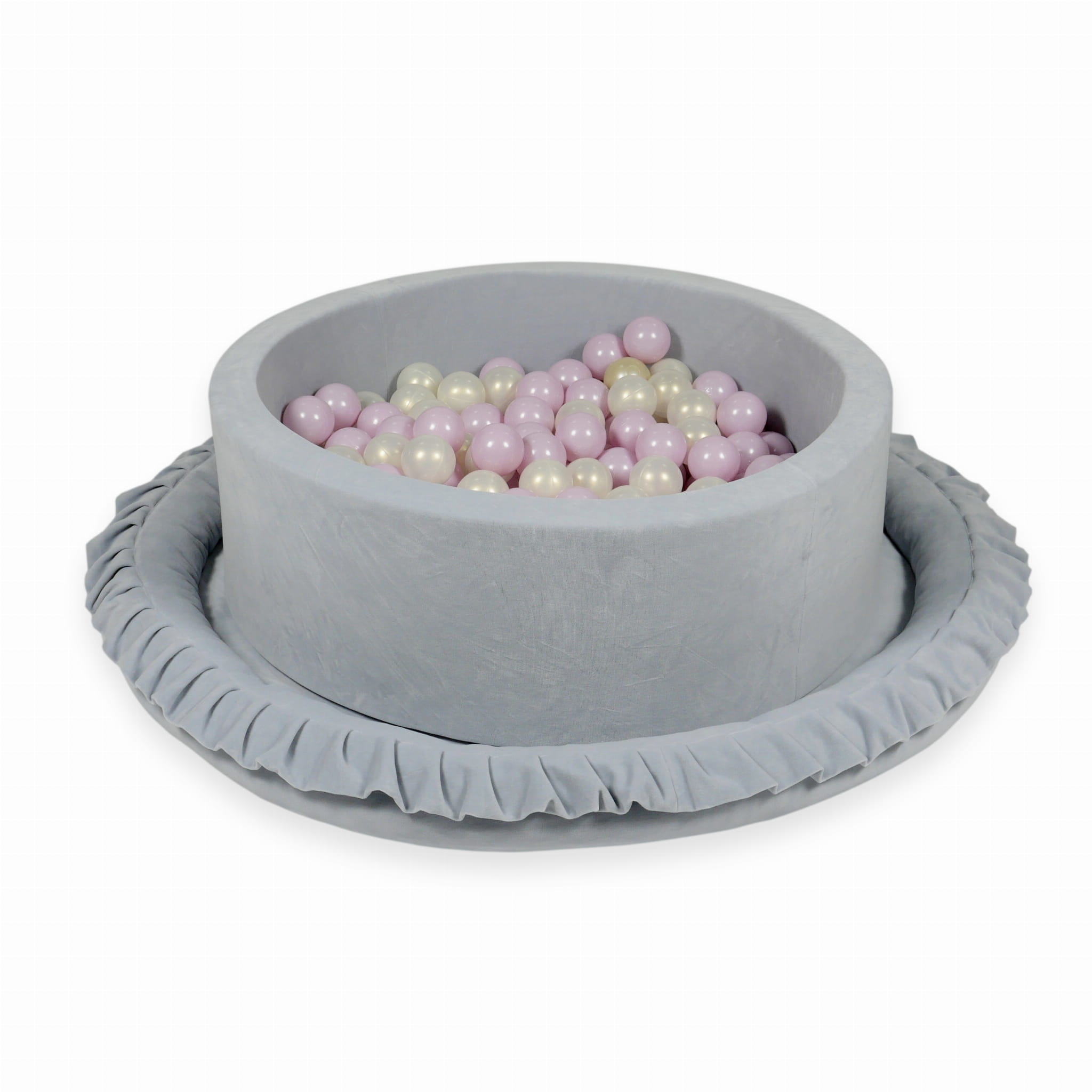 Speelnest - speelkleed baby - velvet - 120 cm - grijs