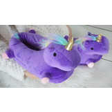 Eenhoorn pantoffels - paars – universele maat 36 – 41 – sloffen