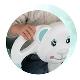 Babyschommel - beer thema - max. 30 kg - turquoise wit - verstelbaar