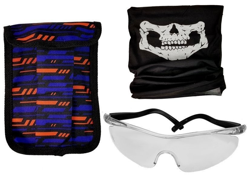 Commando-outfit - jongens - 3+ - zwart/blauw/oranje - 54,5x50cm