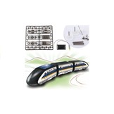 Speelgoed trein op zonne-energie - modelbouw voor kinderen - zwart