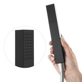 Badkraan en handdouche - waterval uitloop - 3-gats - zwart