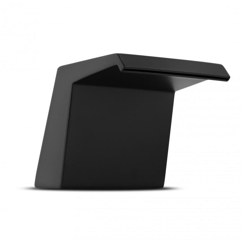 Badkraan en handdouche - waterval uitloop - 3-gats - zwart