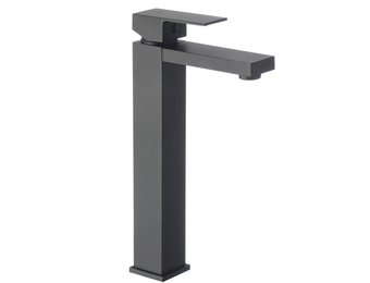 Hoge wastafelkraan - staande badkamerkraan - zwart