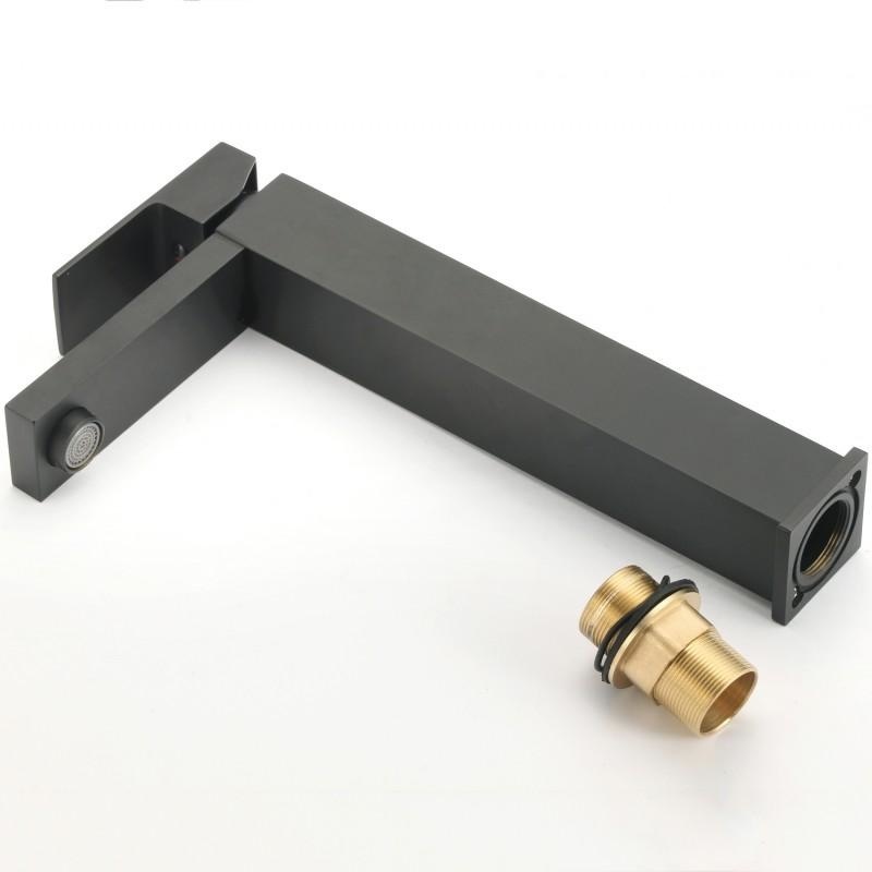 Hoge wastafelkraan - staande badkamerkraan - zwart