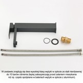 Hoge wastafelkraan - staande badkamerkraan - zwart