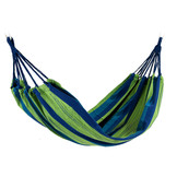 Hangmat 2 persoons - 185 x 150 cm - blauw groen gestreept