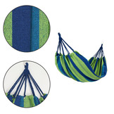 Hangmat 2 persoons - 185 x 150 cm - blauw groen gestreept