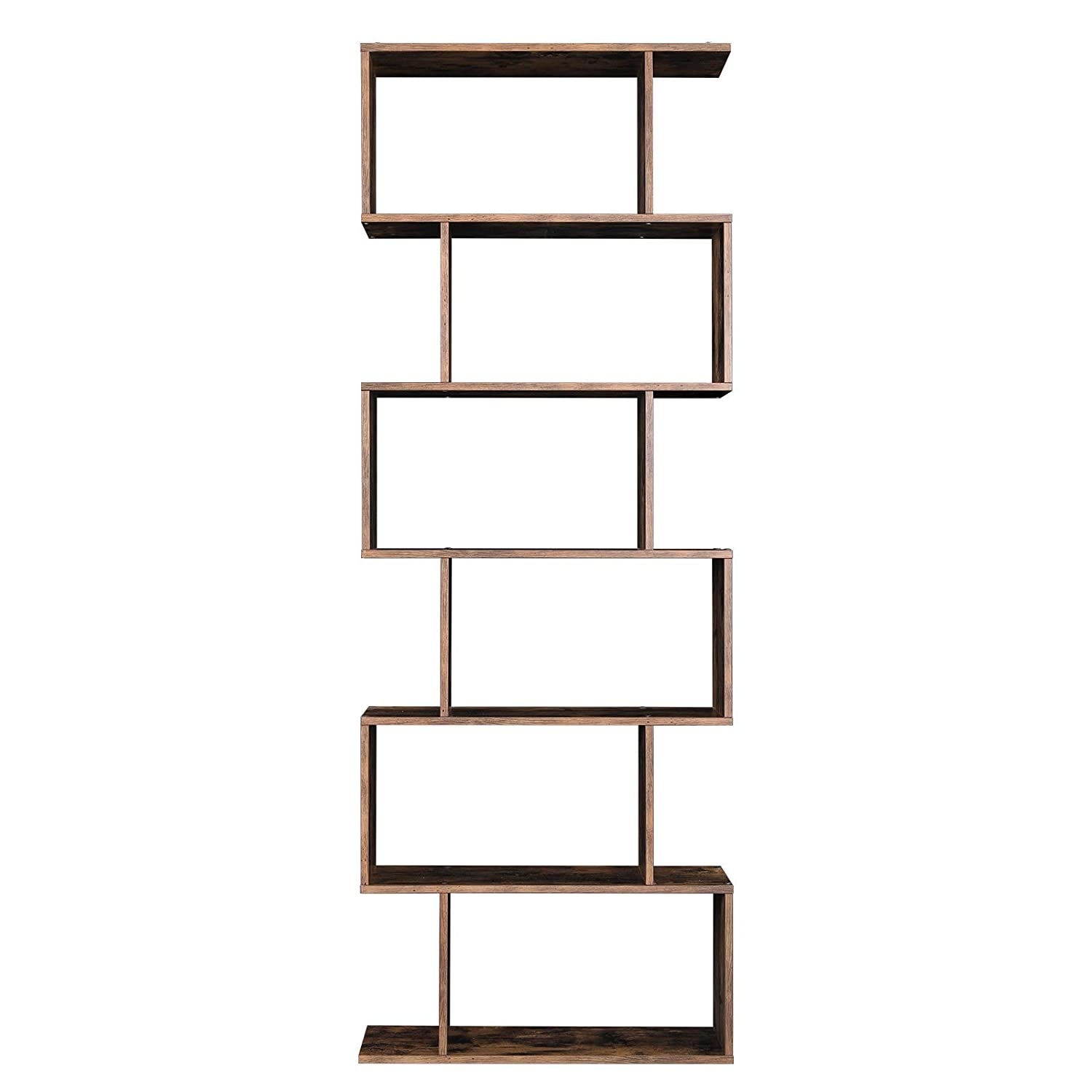 Boekenkast - 6 niveaus - vintage bruin