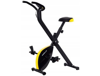Opvouwbare hometrainer - met computer - zwart geel