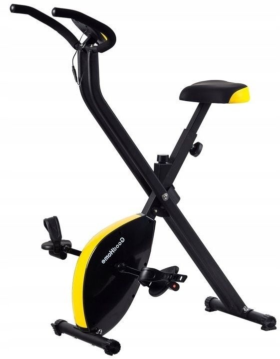 Opvouwbare hometrainer - met computer - zwart geel