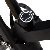 Opvouwbare hometrainer - met computer - zwart geel