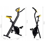 Opvouwbare hometrainer - met computer - zwart geel
