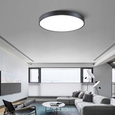 Plafondlamp rond - 40 x 6 cm – zwart metalen rand – LED