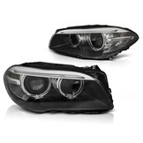 Koplampen Xenon BMW F10 F11 10-07 13 AE - LED - zwart - DRL
