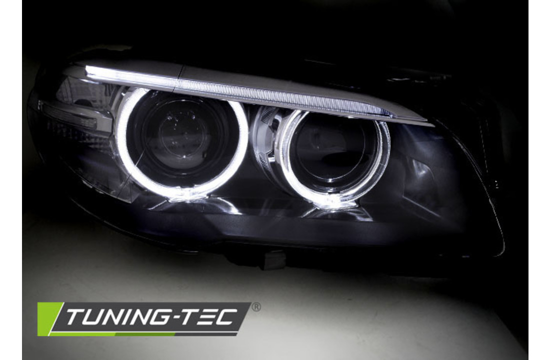 Koplampen Xenon geschikt voor BMW F10 F11 10-07 13 AE - LED - zwart - DRL