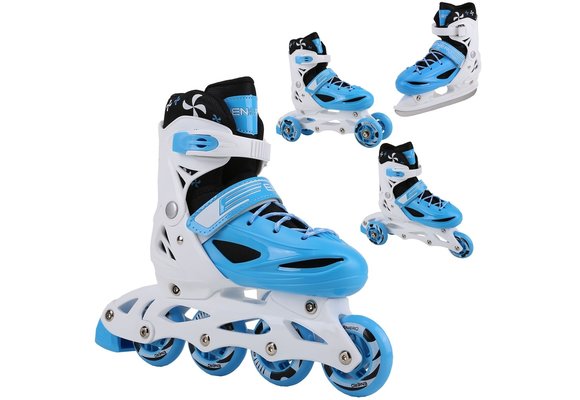 Skeelers - inline skates - rolschaatsen - 4in1 - maat 30-33 - blauw