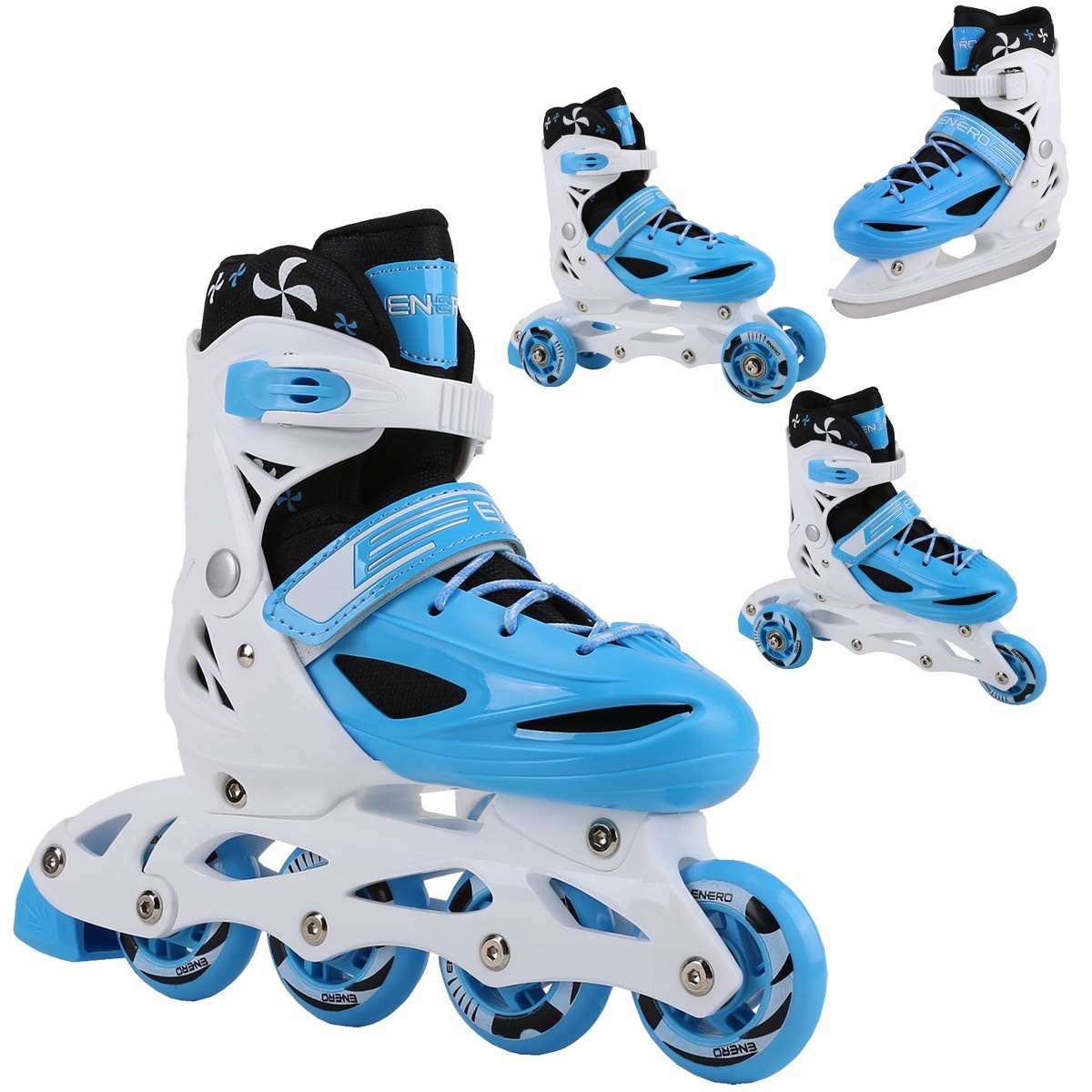 Skeelers - inline - 4in1 - maat 30-33 - blauw - Vikingchoice.nl