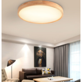 Plafondlamp LED – 40x 5,5 cm – houten rand