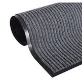 Deurmat XXL - 240 x 120 cm – grijs geribbeld