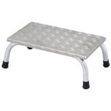 Opstapje - Opstap kruk - aluminium - 59x36x20 cm - zilver