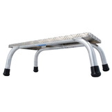 Opstapje - Opstap kruk - aluminium - 59x36x20 cm - zilver