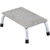 Opstapje - Opstap kruk - aluminium - 59x36x20 cm - zilver