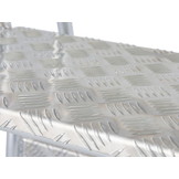 Opstapje - Opstap kruk - aluminium - 59x36x20 cm - zilver