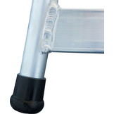 Opstapje - Opstap kruk - aluminium - 59x36x20 cm - zilver