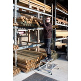 Opstapje - Opstap kruk - aluminium - 59x36x20 cm - zilver