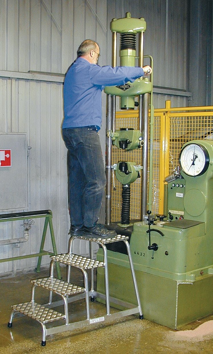 Opstapje - Opstap kruk - aluminium - 59x36x20 cm - zilver