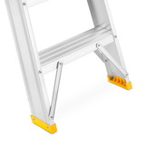 Huishoudtrap - 2x 7 treden - aluminium - werkhoogte 365 cm