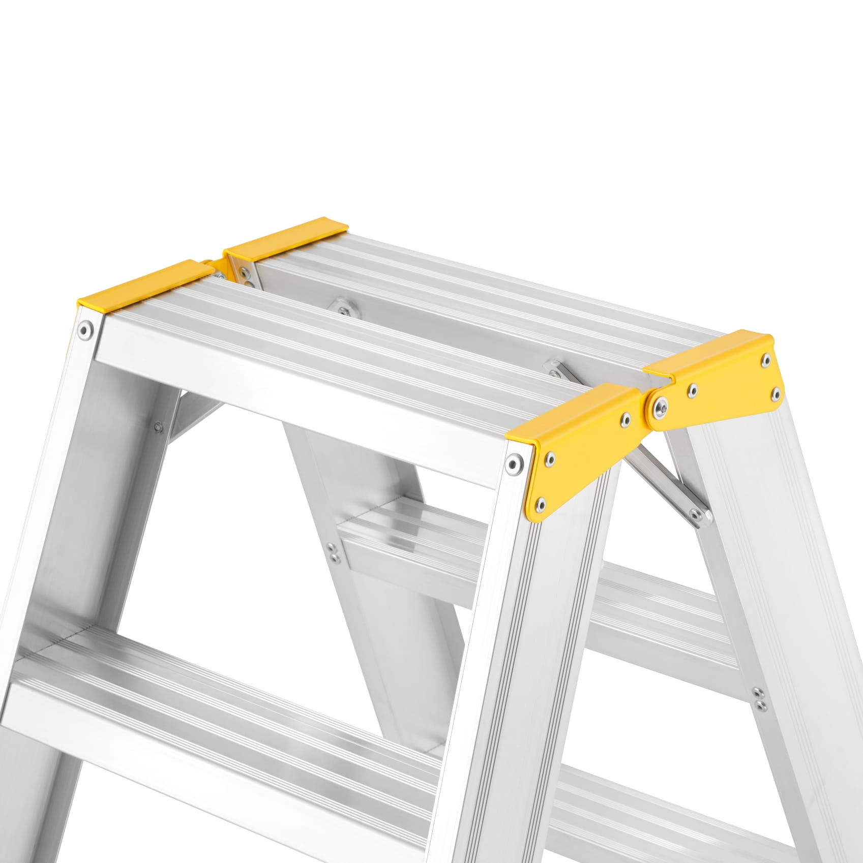 Huishoudtrap - 2x 7 treden - aluminium - werkhoogte 365 cm
