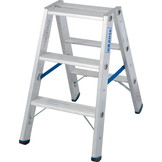 Huishoudtrap - 2x 3 treden - aluminium - werkhoogte 225 cm