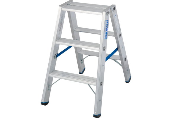 Huishoudtrap - 2x 3 treden - aluminium - werkhoogte 225 cm