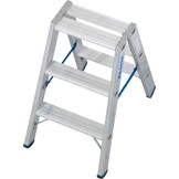 Huishoudtrap - 2x 3 treden - aluminium - werkhoogte 225 cm